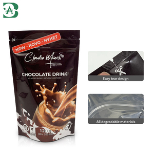 Customized Printing Flat Bottom Aluminum Coffee Package with logo eco Friendly Plastic Cookie Bags