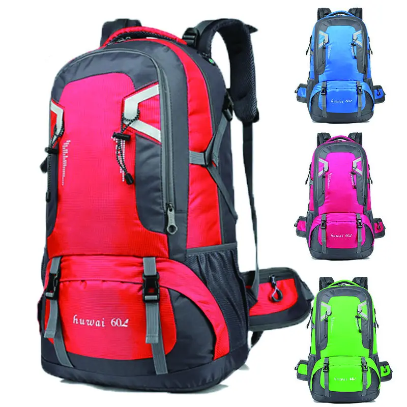 40 L 60 L özel açık büyük kapasiteli su geçirmez sırt çantası erkekler kadınlar spor kamp seyahat yürüyüş sırt çantası