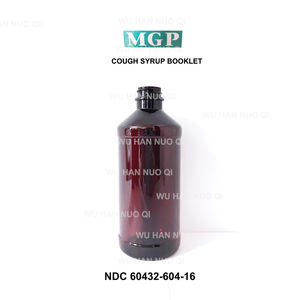 Botella de plástico de jarabe para tos con arco ámbar para mascotas de 16oz y 473ml con tapa Crc de escritura roja para marcas Wockhardt Tris Akorn Hi-tech Pai Par - Product Image 5