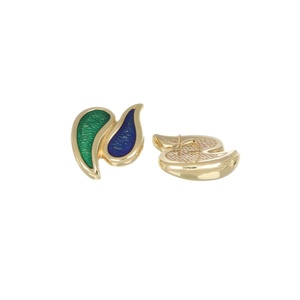 Miglior design italiano di produzione di smalto blu e verde orecchini a goccia per stupire il tuo amato in occasione speciale - Product Image 1