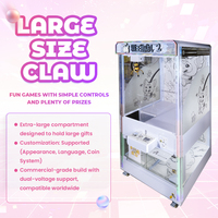 Machine à griffes d'arcade populaire en gros, à monnayeur, design personnalisé, en métal, pour la capture de poupées et de cadeaux