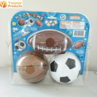 Ballon de sport 5 pouces 3pk, Mini basket-Ball, Football et ballons de Football, jouets gonflables, jouet gonflable, Logo des clients en PVC 16P