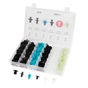 Juego de 360 Clips de Sujeción para Automóvil, Remaches de Plástico Mixtos para Reparación de Paneles de Acabado de Automóviles, Uso General - Product Image 1