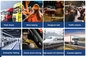 Testeur d'alcool rechargeable Capteur semi-conducteur Testeur d'alcoolémie numérique avec voyant d'avertissement - Product Image 6