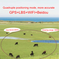 HabweID GC44 2G/3G/4G 4000mAh IP67 Collar Solar con GPS para Ganado, Ovejas y Vacas, Rastreo en Tiempo Real, Precisión de 10-15m, Gratis
