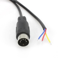 5 broches DIN mâle à mâle 3 fils ouverts câble Audio conducteur en cuivre nu gaine en PVC câblage multimédia pour haut-parleurs amplificateurs ODM