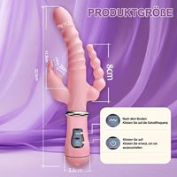 Rosa Anal-Klitoris Dreifach-Vibrator mit 10 Frequenzen USB-Aufladbar 100% Wasserdicht für Frauen - Umweltfreundliches Vaginales Sexspielzeug