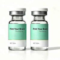 Autocollants holographiques thermosensibles personnalisés OEM, étiquettes adhésives imperméables et résistantes aux rayures pour flacons en verre cosmétique de 3 ml et 10 ml
