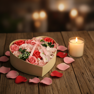 AYOYO Regalo <span class=keywords><strong>de</strong></span> San Valentín 2026 Jabón <span class=keywords><strong>de</strong></span> Flores en Forma <span class=keywords><strong>de</strong></span> Corazón Caja <span class=keywords><strong>de</strong></span> Regalo Creativa Romántica <span class=keywords><strong>de</strong></span> Navidad Regalo <span class=keywords><strong>de</strong></span> Cumpleaños Jabón <span class=keywords><strong>de</strong></span> Flores - Product Image 1