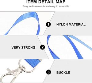 Cordons en nylon de haute qualité avec logo brodé – Sangle de cou promotionnelle en promotion – Échantillon gratuit – Offre économique du fabricant - Product Image 4