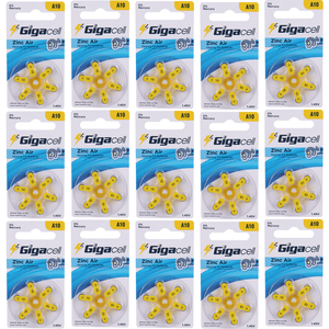 <span class=keywords><strong>Piles</strong></span> pour appareils auditifs jaunes taille <span class=keywords><strong>10</strong></span>, paquet de 6, <span class=keywords><strong>piles</strong></span> pour appareils auditifs taille 10A avec une longue durée de vie - Product Image 1