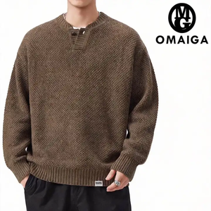 Pull en laine et viscose pour homme OMG Perry Burry Winter 200g, uni, respirant, anti-humidité, tricoté, logo sur le devant - Product Image 2