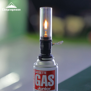 เตาแก๊สปิคนิคแบบแยกส่วน Campingmoon สีดำ สำหรับตั้งแคมป์ เดินป่า ใช้กับกระป๋องแก๊สบิวเทนแบบแมนนวล พร้อมอะแดปเตอร์ - Product Image 4