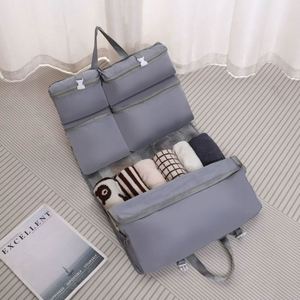 Multi-functional <b>Compartment</b> Hanging Clothes Organizer Foldable Pink Packing Cubes for Travel - Product Image 1