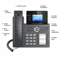 Téléphone IP Gigabit GrandStream GRP2604 avec lignes SIP, voix HD, Opus, 10 touches BLF, multi-lignes, VoIP, système d'exploitation Linux, téléphone de bureau, entreprise