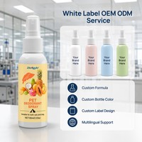 Spray Desodorante para Mascotas Zourunan 60ml, Etiqueta Blanca, OEM, ODM, Fórmula Personalizada, Diseño de Botella y Etiqueta, Soporte Multilingüe, Venta al Por Mayor