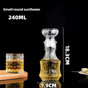 Bouteilles en verre transparent personnalisables en gros, cylindriques et fines, 240 ml, 560 ml, 735 ml, avec bouchon en cristal, gravure à l'<span class=keywords><strong>acide</strong></span> et sérigraphie - Product Image 6