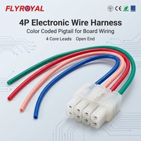 Cable de Conexión de 4 Pines y 4 Hilos con Código de Color y Extremo Abierto para Módulos de Control PCB y Sensores