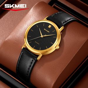 นาฬิกาข้อมือ SKMEI 2568 รุ่น Unisex ดีไซน์หรูหรา เรียบง่าย สายหนัง หน้าปัดควอตซ์ พร้อมเข็มบอกเวลา ขนาดสาย 16 มม. ตัวเรือนโลหะผสมสังกะสี - Product Image 4