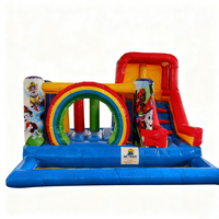 Toboggan gonflable commercial pour locations événementielles, combo rebondisseur robuste pour événements intérieurs/extérieurs pour enfants