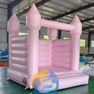 Château gonflable commercial rose pâle 10x10 pieds pour bébés, trampoline, structure de saut pour tout-petits, location pour mariage - Product Image 2