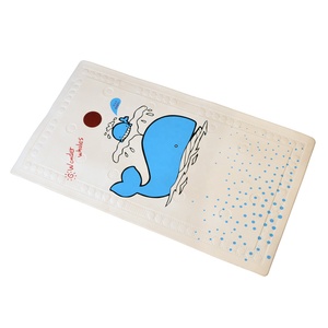 Tapis de bain antidérapant en PVC durable et écologique avec ventouses, motif animal, fabriqué à la machine, essentiels de salle de bain pour bébés, enfants et tout-petits - Product Image 2