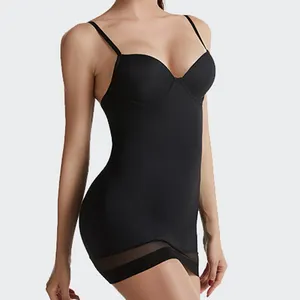 Phụ Nữ Đầy Đủ Trượt Shapewear Bodysuit Dưới Ăn Mặc Xây Dựng Trong Áo Ngực Tummy Kiểm Soát Giảm Béo Girdle Đồ Lót Slim Body Shaper Ăn Mặc