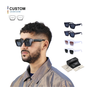 Lunettes de soleil carrées unisexes personnalisées de qualité supérieure, anti-radiation, confortables, protection UV, design tendance - Product Image 2