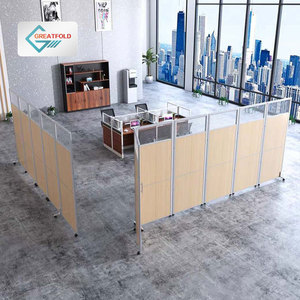 Free Sample <strong>Office</strong> Folding Privacy Screen Panels Movable Room Dividers <strong>Partition</strong> Screen With Wheels - Product Image 3