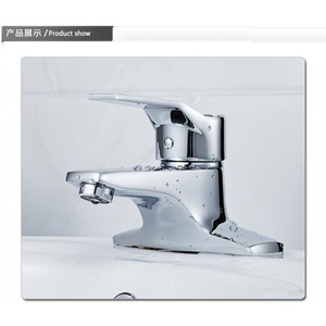 <b>Copper</b> Basin Faucet Single <b>Handle</b> 2 Hole Deck Mounted Modern Style YLT2013 - Product Image 4