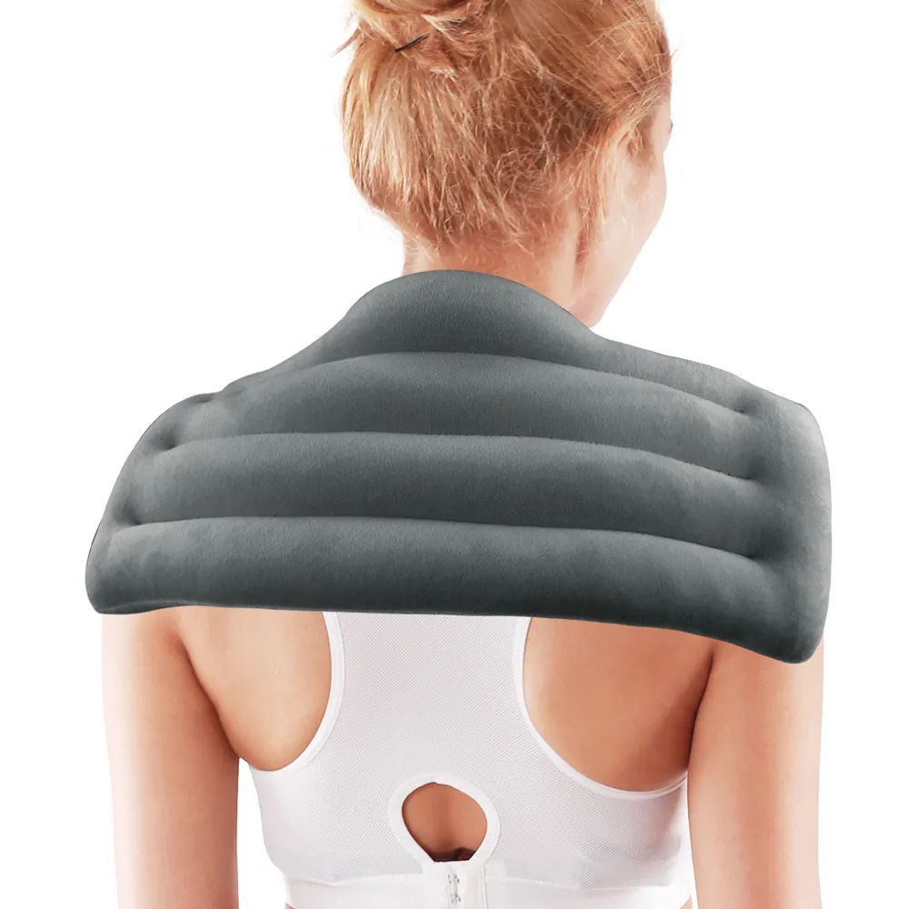 Reutilizável Moist Heating Pad Microwavable Linhaça Ponderada Heat Pack para o joelho do pescoço, Joint Muscle Pain Relief