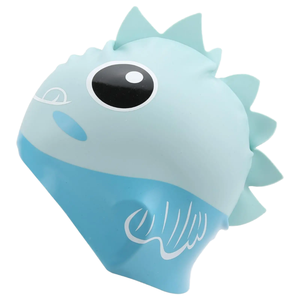 Gorro de natación de pescado de dibujos animados <span class=keywords><strong>para</strong></span> niños, gorros de piscina impermeables de silicona <span class=keywords><strong>para</strong></span> niños, gorro de natación de dibujos animados de pescado elástico - Product Image 3