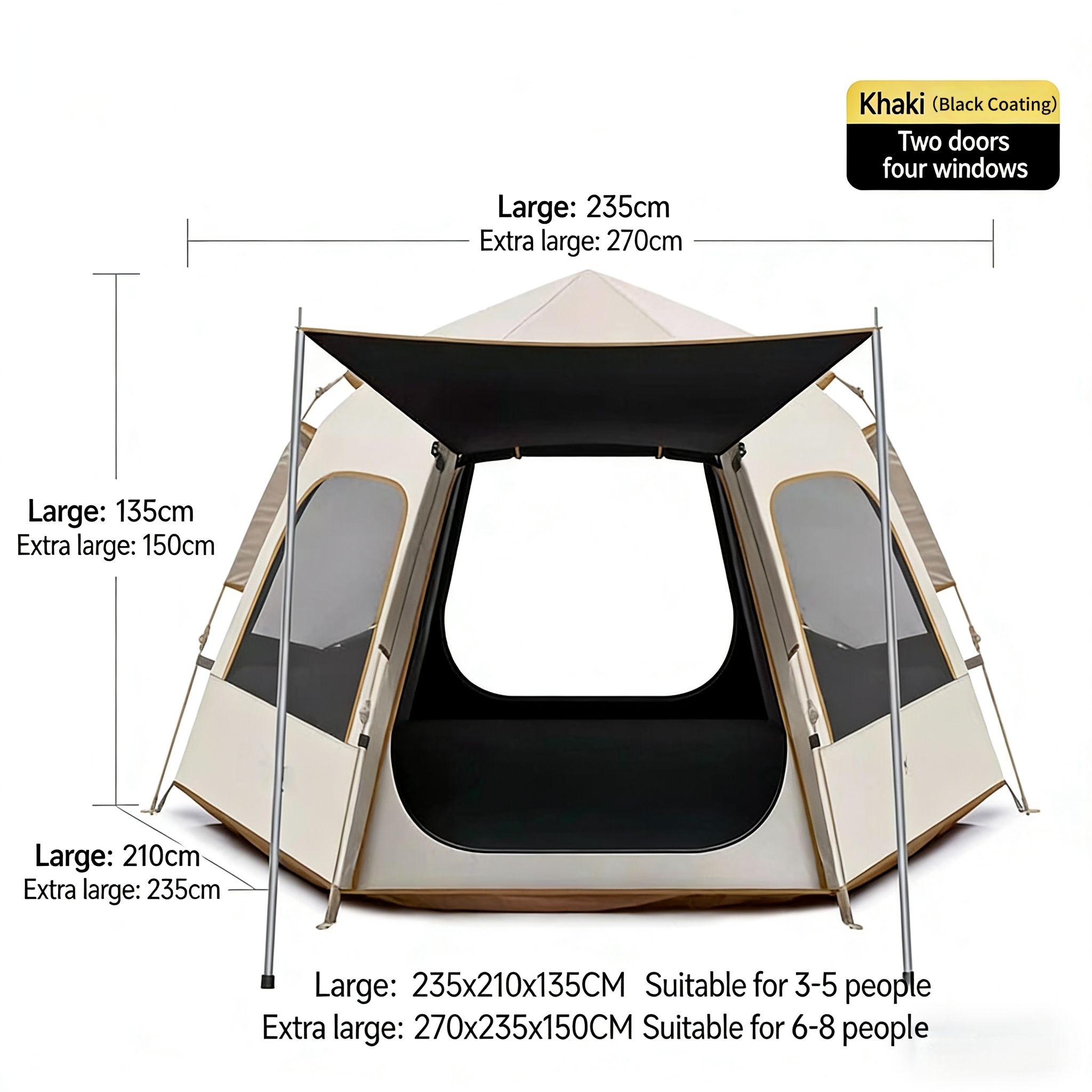 Kaki (revêtement noir)