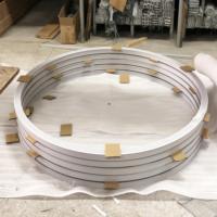 Anneau lumineux led encastrable avec profil incurvé et éclairage led, chaîne en Aluminium circulaire pour le bureau, multicolore, 35mm de large