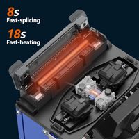 Mini soudeuse par fusion à alignement de gaine FTTH pour fibre optique, écran 3,5 pouces, épissage rapide en 8s, chauffage rapide en 18s, ORIENTEK T49