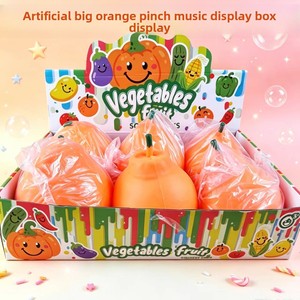 Balle anti-stress géante orange réaliste à rebond rapide, jouet sensoriel en caoutchouc en forme de fruit, cadeau de décompression Kawaii - Product Image 1