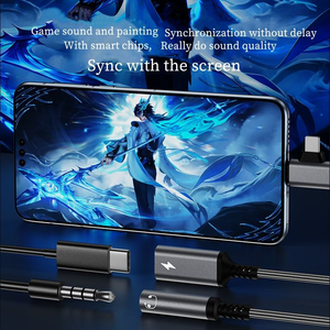 2 in 2 per <span class=keywords><strong>iPhone</strong></span> e USB <span class=keywords><strong>C</strong></span> a 3.5mm adattatore per cuffie e caricabatterie con PD 60W ricarica rapida supporto per chiamate musicali - Product Image 4