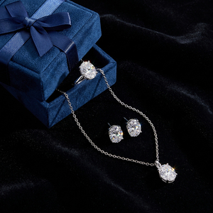Collar RINNTIN LBN06 con Diamante Cultivado en Laboratorio con Corte Ovalado y Certificado IGI, Cadena de Oro Sólido de 18K, Joyería Fina Premium, Elegante - Product Image 5