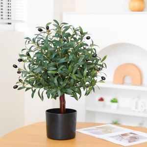 Simulation Branches <span class=keywords><strong>D</strong></span>'<span class=keywords><strong>olivier</strong></span> En Pot Arbre Artificiel En Plein Air Buis Plantes Faux Arbustes En Forme De Porche Jardin - Product Image 3