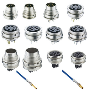 מחבר עגול M16 Din (הרכבה על פאנל): זכר ונקבה, IP40, 3/4/5/6/7/8/12 פינים, התקנה קדמית ואחורית זמינה בשני המקרים - Product Image 1