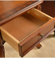 Table d'appoint carrée de style antique moderne en bois massif, table basse de salon de style américain, table de téléphone d'angle