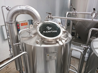Équipement de brassage de bière pour brasserie 5BBL 600 litres, système combiné 3 cuves chauffées à la vapeur avec fermentateur conique en acier inoxydable
