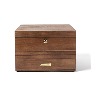 Souvenir en bois de haute qualité et boîte de rangement hermétique lavable en laiton <span class=keywords><strong>doob</strong></span> tube boîte à cigares kit d'humidificateur boîte de cachette en bois d'acacia - Product Image 4