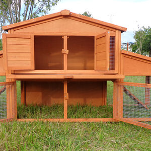 Toptan katı desen ahşap tavuk kümesi evler tavşan Pet Hutch kafes malzemeleri - Product Image 5