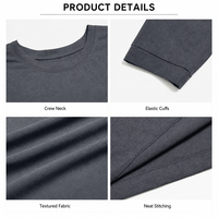 T-shirt à manches longues personnalisé pour homme, en polyester Dry Fit, uni, pour le sport et la gym