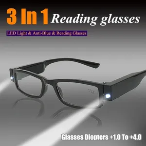 LED con gafas <span class=keywords><strong>de</strong></span> <span class=keywords><strong>lectura</strong></span> <span class=keywords><strong>de</strong></span> luz Anti-Luz Azul mujeres y hombres gafas <span class=keywords><strong>de</strong></span> <span class=keywords><strong>lectura</strong></span> <span class=keywords><strong>de</strong></span> moda + 1,0 + 1,5 + 2,0 a + 4,0 - Product Image 2