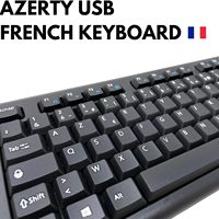 Clavier AZERTY USB français européen - Clavier de qualité supérieure avec disposition en français pour ordinateur