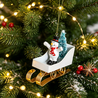 Nouvelle décoration de Noël créative et populaire de style nordique, en fer, en forme de traîneau, personnalisable