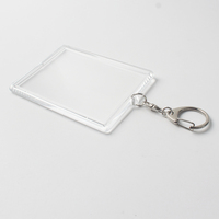 Porte-clés en acrylique transparent vierge 2026 – Mini porte-clés créatif pour photos – Étiquettes transparentes à suspendre pour photos – Porte-clés vierges
