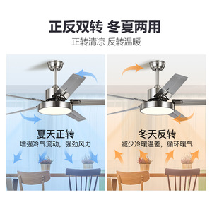 Ceiling Fan Light With Led Light 56cm Fixed Blade For Living Room And Study Inverter Silent Design - Product Image 4
